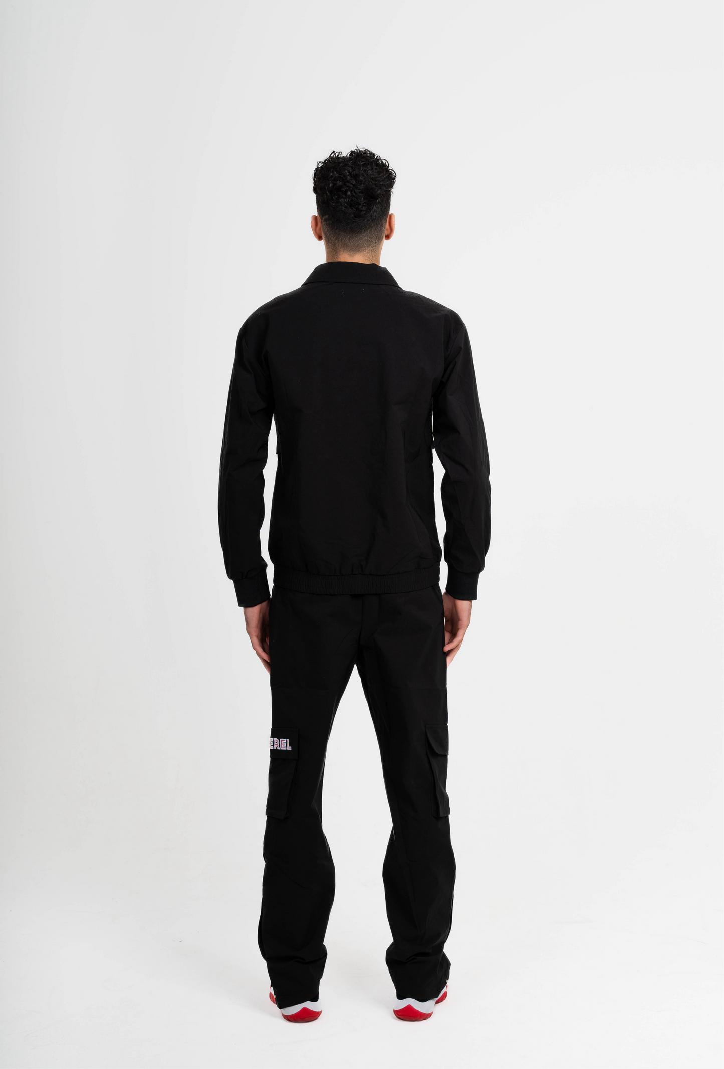 Black Windbreaker Tracksuit