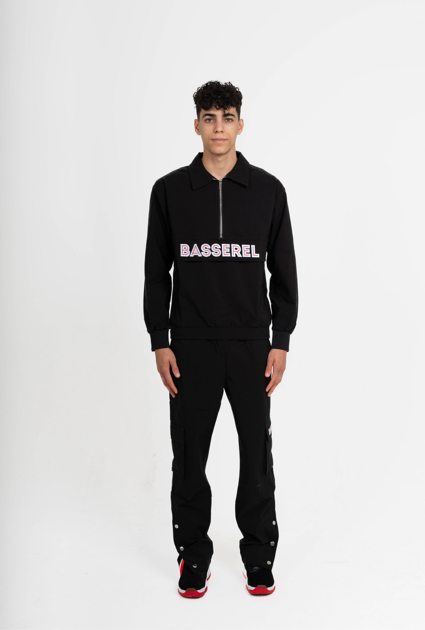 Black Windbreaker Tracksuit