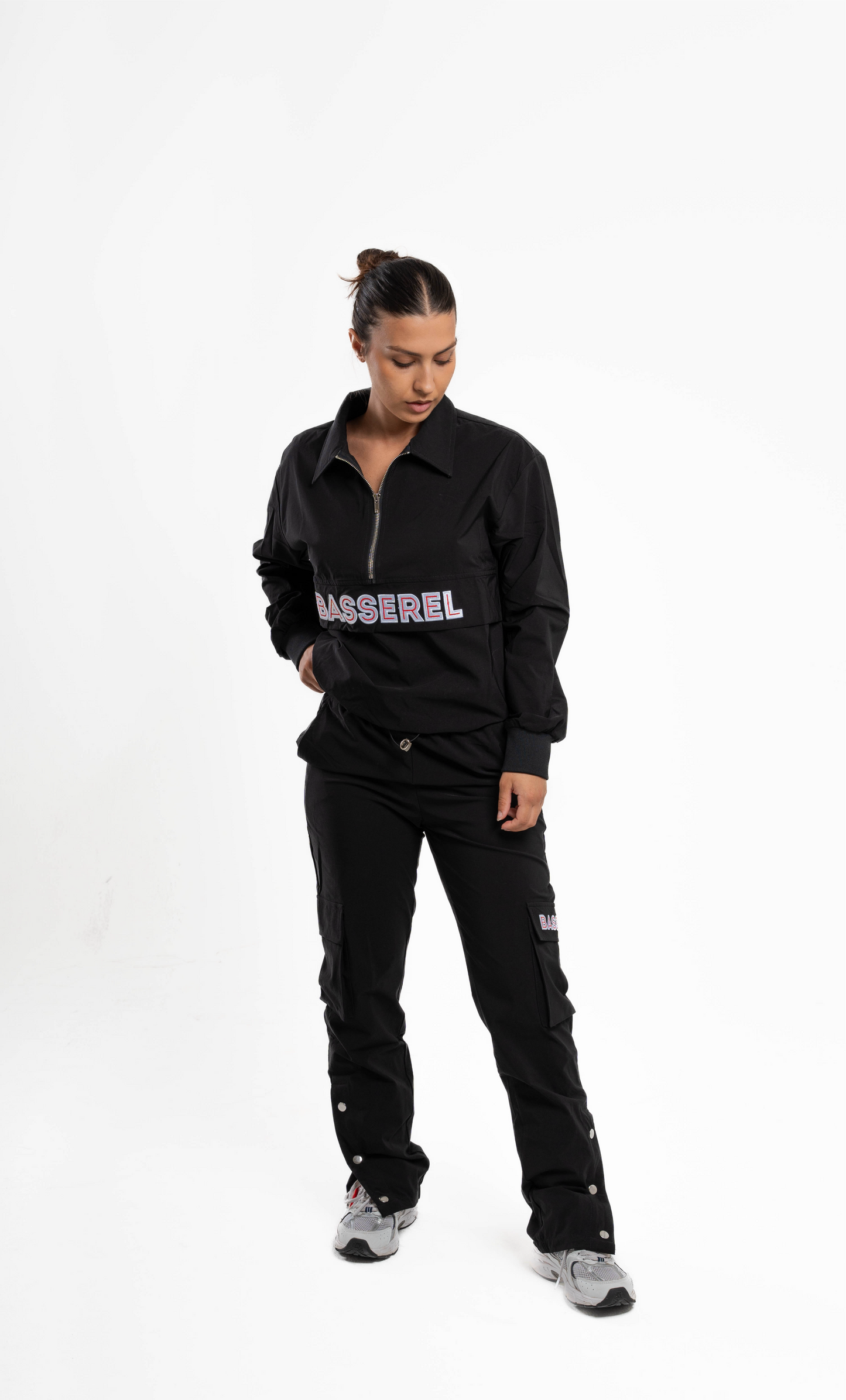 Black Windbreaker Tracksuit