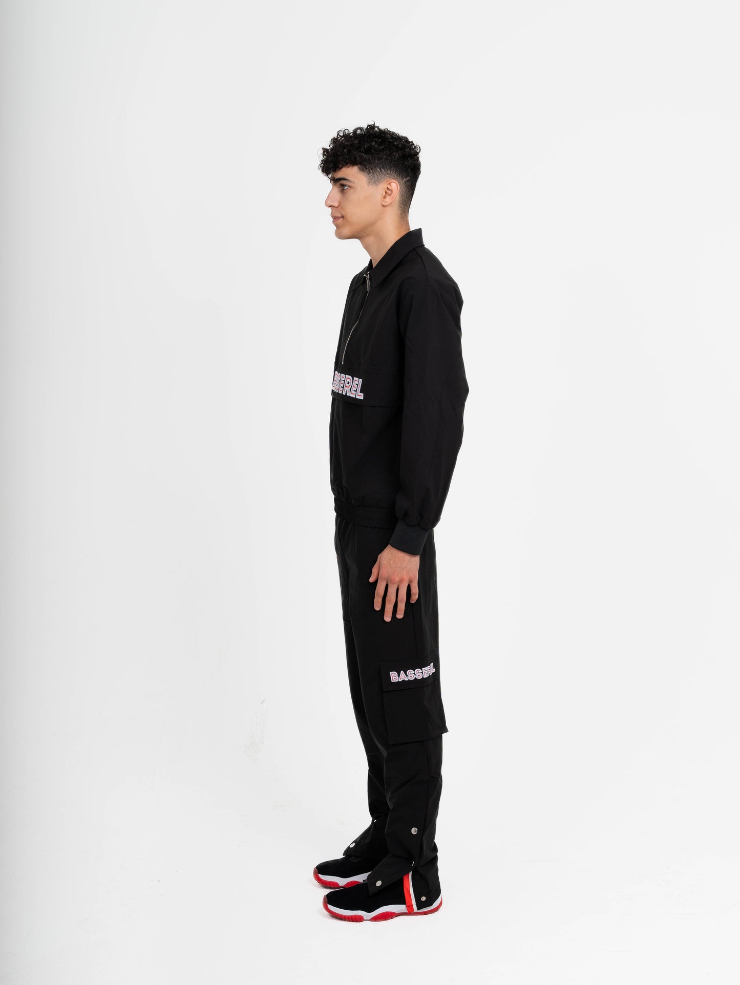 Black Windbreaker Tracksuit