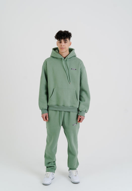 Green  Semi-Oversized Tracksuit