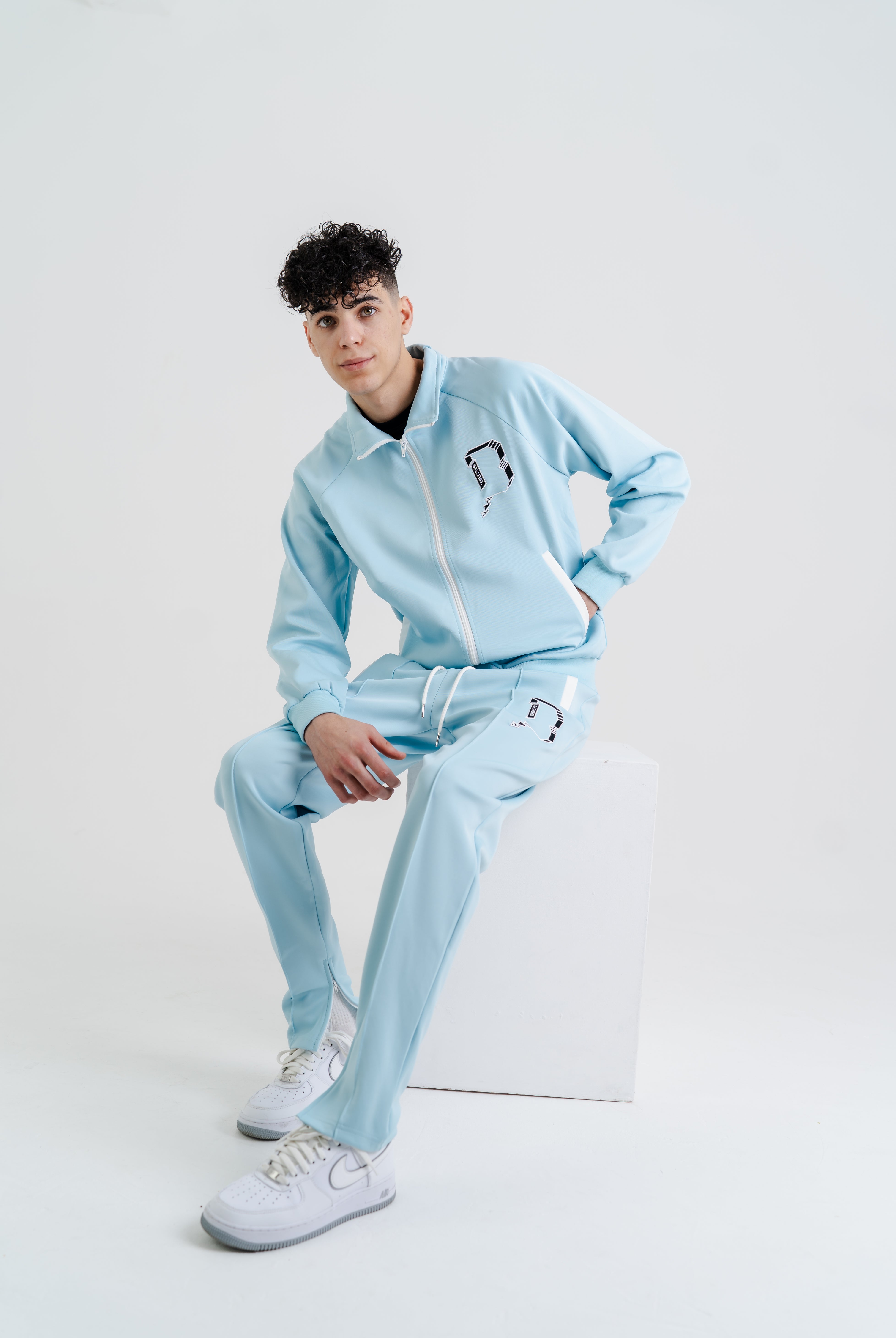 Pale blue tracksuit online